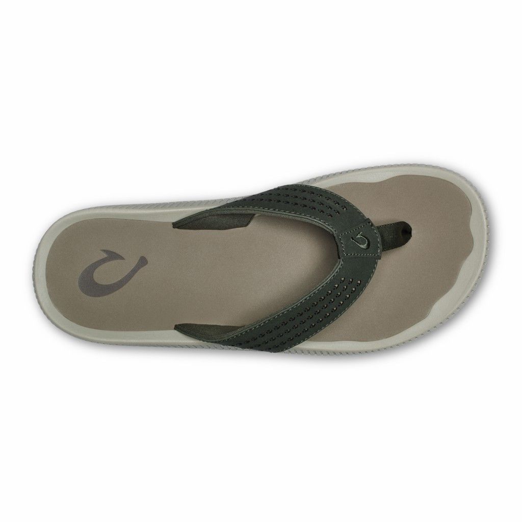 Sandalias Olukai Ulele - Chanclas Hombre Verdes 20570-319